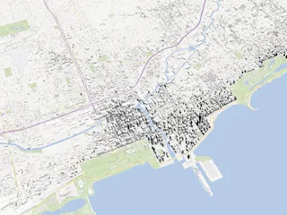 Chicago City Map 3D Model preview