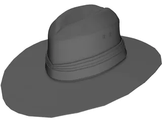 Aussie Hat 3D Model preview