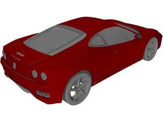 Ferrari 360 Modena 3D Model preview