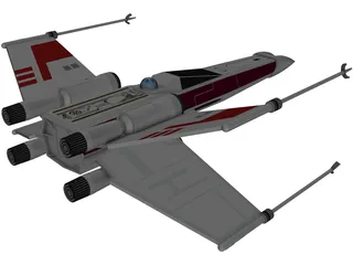 Star Wars X-Wing 3D Model preview