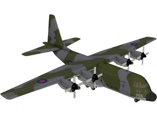 Lockheed C-130 Hercules 3D Model preview