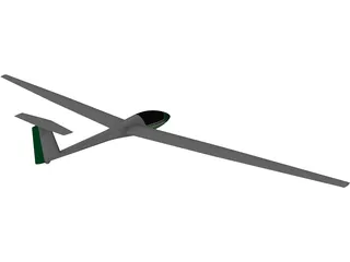 LAK-11 Nida Glider 3D Model preview