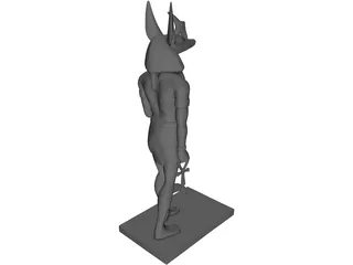 Anubis Statue 3D Model preview