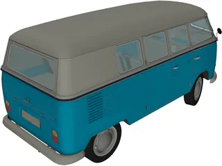 Volkswagen Camper Van 3D Model preview