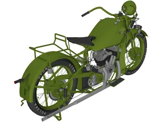 Sokol 1000 Motorbike 3D Model preview