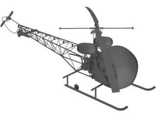 Bell 47 3D Model preview