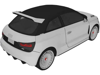 Audi A1 Clubsport Quattro (2011) 3D Model preview