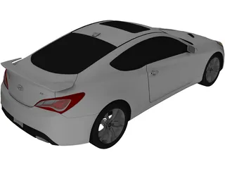 Hyundai Genesis Coupe (2013) 3D Model preview