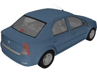Dacia Logan (2009) 3D Model preview