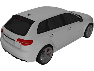Audi RS3 8PA Sportback 3D Model preview