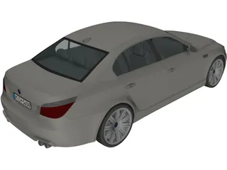 BMW 5-series E60 3D Model preview
