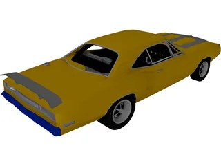 Dodge Super Bee (1970) 3D Model preview