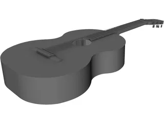 Acoustic Guitar 3D Model preview