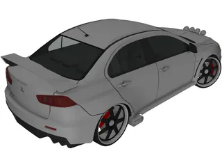 Mitsubishi Lancer Evo X [Tuned] 3D Model preview