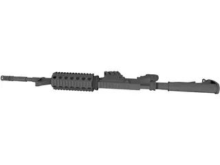 M4 Assault Rifle 3D Model preview