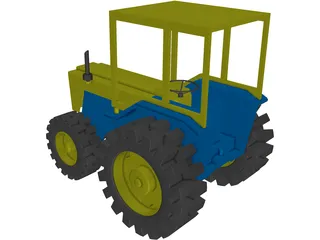 Toy Tractor 3D Model preview
