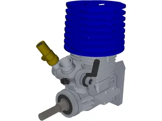 RC Model Car Engine .15cc 2-Stroke 3D Model preview