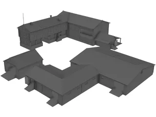 Farm Buildings 3D Model preview