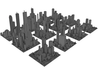 Cityscape Collection 3D Model preview