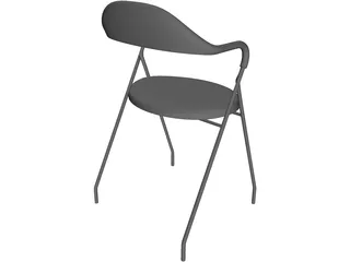Single Chair 3D Model preview