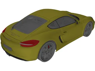 Porsche Cayman S (2013) 3D Model preview