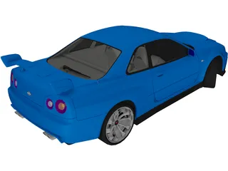Nissan Skyline GT-R 3D Model preview