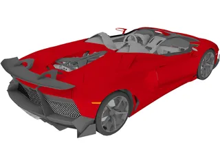 Lamborghini Aventador J 3D Model preview