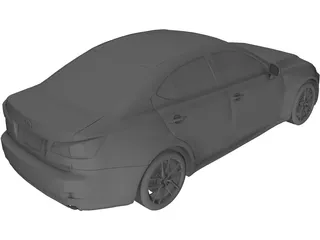 Lexus IS 200d (2011) 3D Model preview