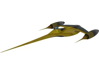 Star Wars Naboo Fighter 3D Model preview