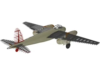 de Havilland Mosquito RC Plane 3D Model preview