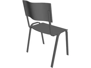 Classroom Chair 3D Model preview