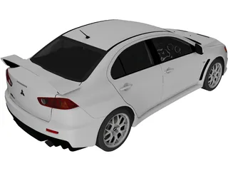 Mitsubishi Lancer Evolution X (2008) 3D Model preview