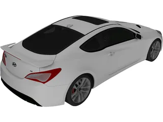 Hyundai Genesis Coupe (2013) 3D Model preview