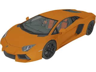 Lamborghini Aventador LP700-4 (2012) 3D Model preview