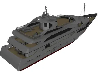 Yacht 3D Model preview