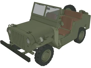 Jeep Willys 3D Model preview