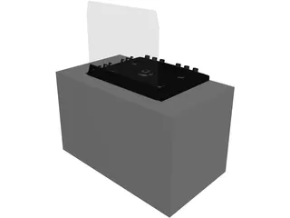 Stove Built-in 5 Burner 3D Model preview