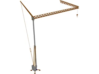 IGO 50 Self Erecting Tower Crane 3D Model preview