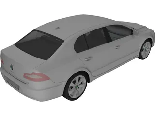 Skoda Superb (2009) 3D Model preview