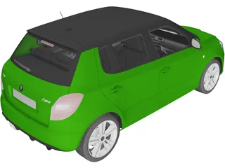 Skoda Fabia RS (2010) 3D Model preview
