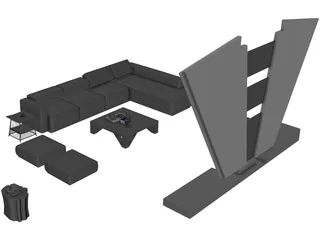 Living Room 3D Model preview