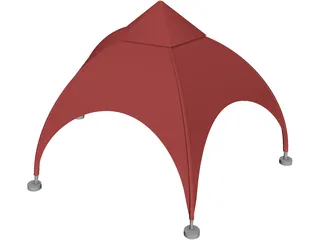 Tent 5 Legs 3D Model preview