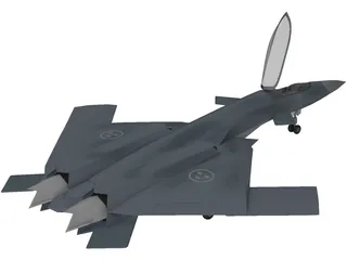 JAS-41 Vampyren Unofficial Concept 3D Model preview
