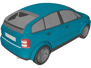 Audi A2 3D Model preview