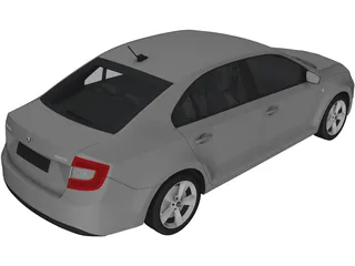 Skoda Rapid (2013) 3D Model preview