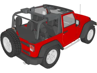 Jeep Wrangler Rubicon (2007) 3D Model preview