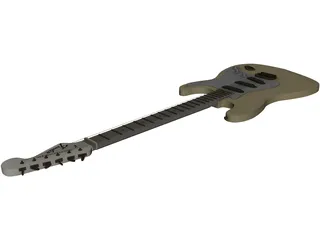 Fender Stratocaster Electric Guitar 3D Model preview