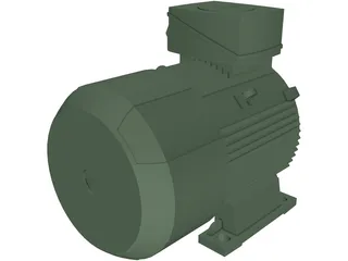 Siemens Electric Motor 3D Model preview