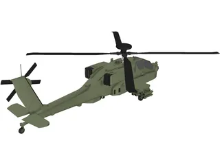 Boeing AH-64D Apache Longbow 3D Model preview