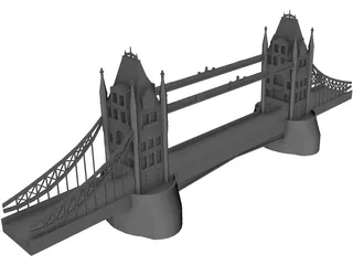 London Tower Bridge 3D Model preview